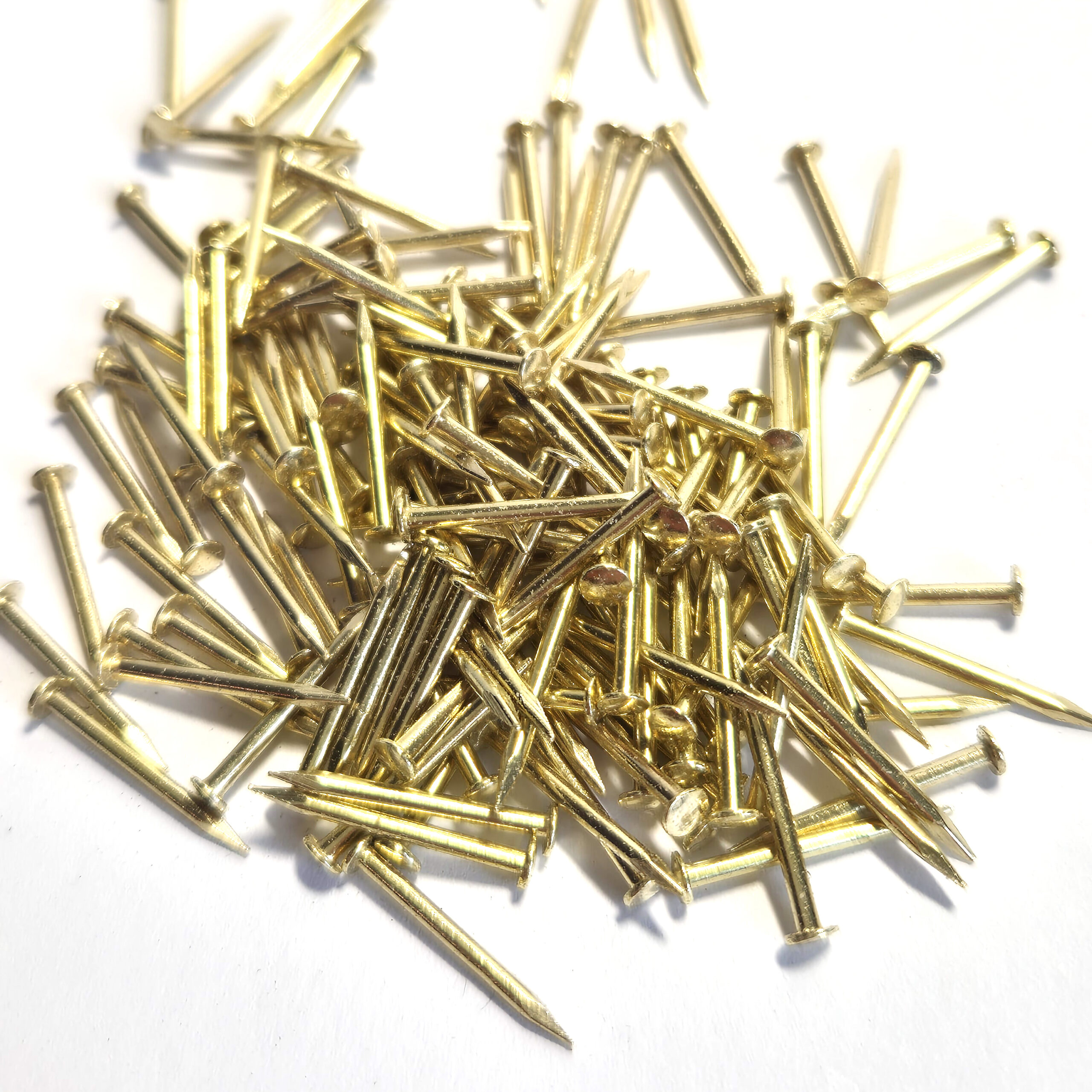 Solid Brass Tack Nails, Brads, Escutcheon Pins: Shank 1.2mm (G18) Small, Tiny, Precise - Image 8