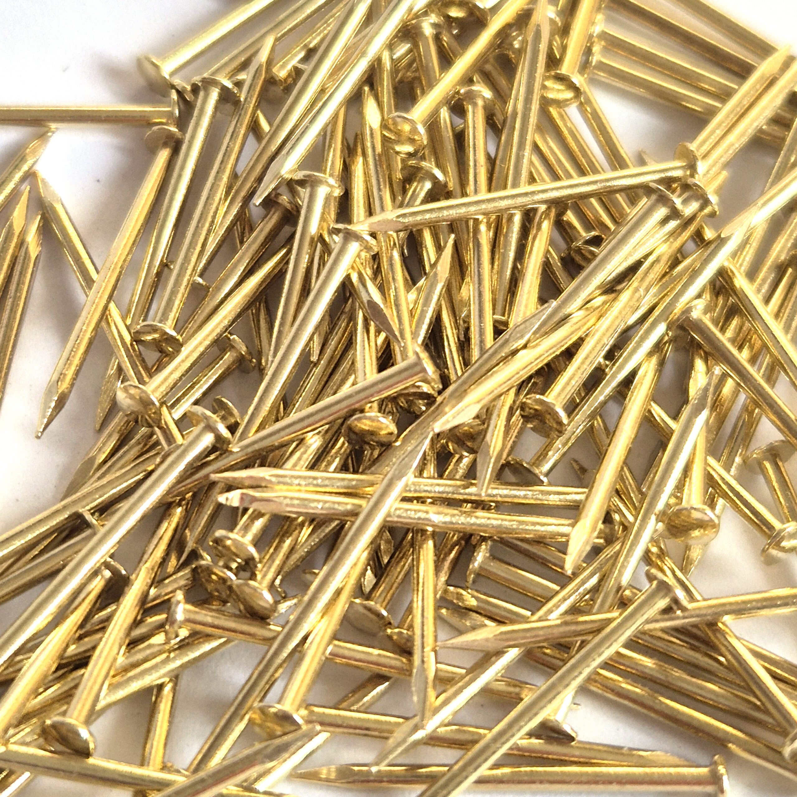 Solid Brass Tack Nails, Brads, Escutcheon Pins: Shank 1.2mm (G18) Small, Tiny, Precise - Image 5